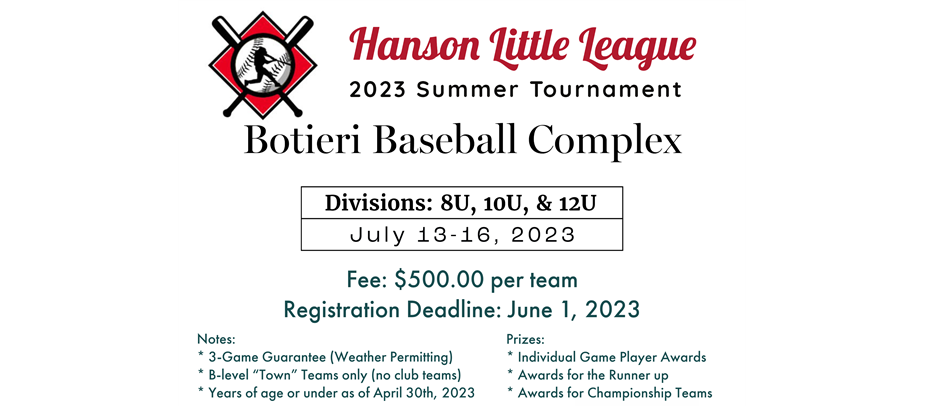 Hanson Summer Baseball Tournament